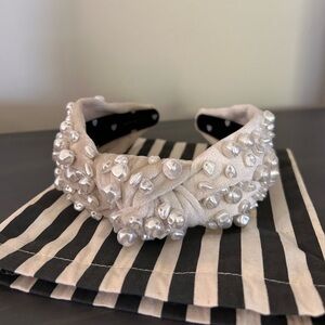 Lele Sadoughi Ivory Imitation Pearl Headband